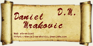 Daniel Mraković vizit kartica